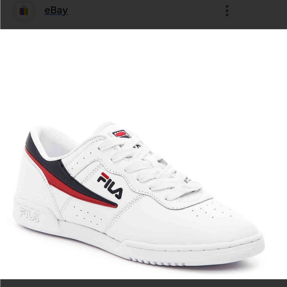 Fila Women’s White and Red Sneakers
